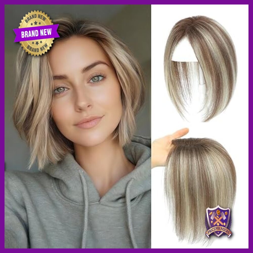 Human Hair Topper 10 Inch Swiss Base Glue-Free Hairpiece for Women